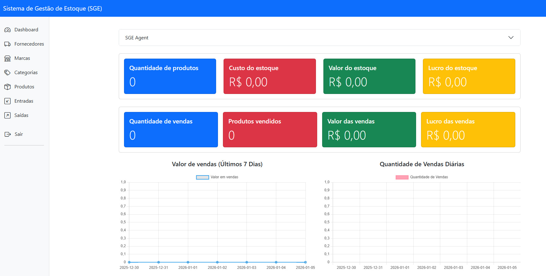 Sistema de Gestão de Estoque desenvolvido em Python e Django